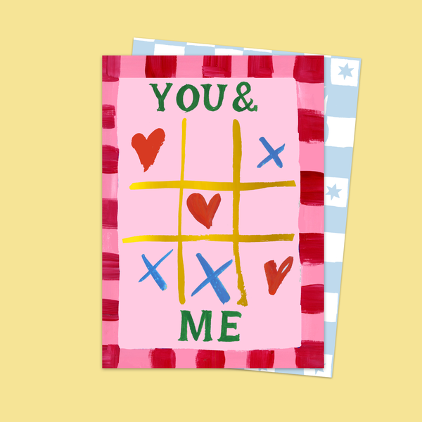 Carta de juego "Tú y yo, amor y besos"