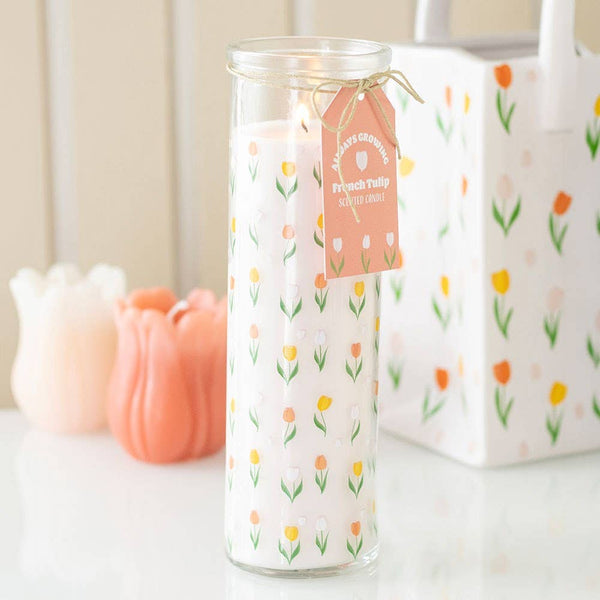 Bougie Tube Tulipe Imprimée Tulipe Française Fête des Mères