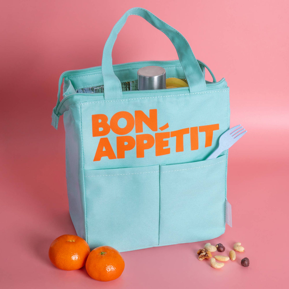 Geïsoleerde tas "Bon Appétit" - Mintgroen