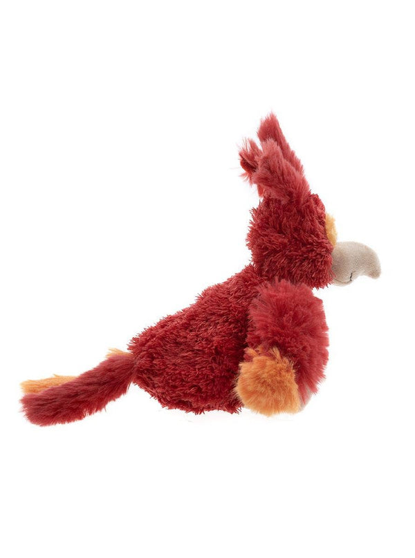 Pluche knuffel van een vuurvogel