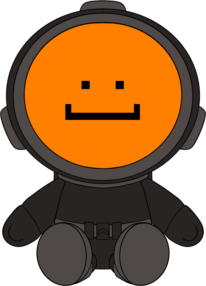 Content Warning Orange Plush (9in)