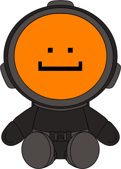 Content Warning Orange Plush (9in)