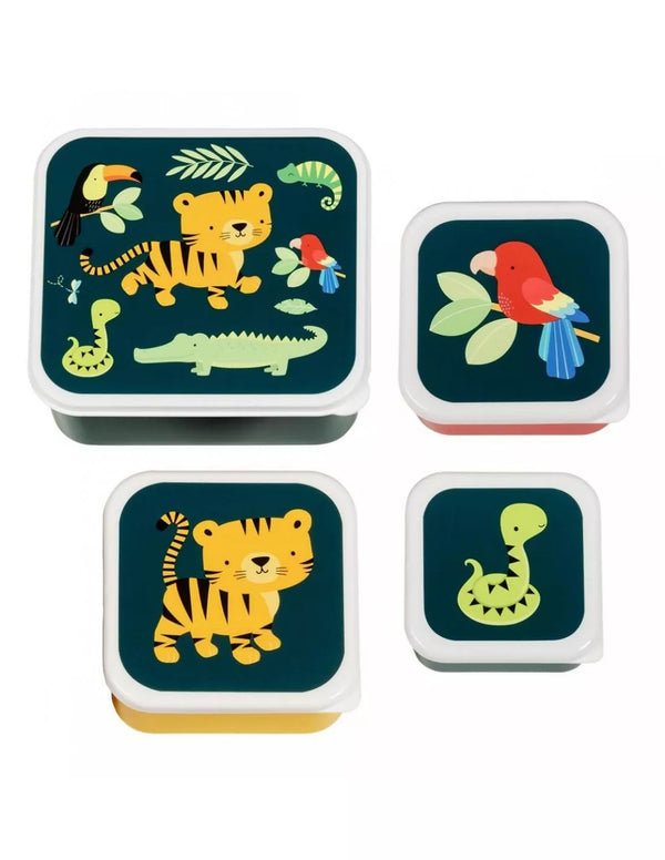 Confezione da 4 Tiger Snack e Lunch Box