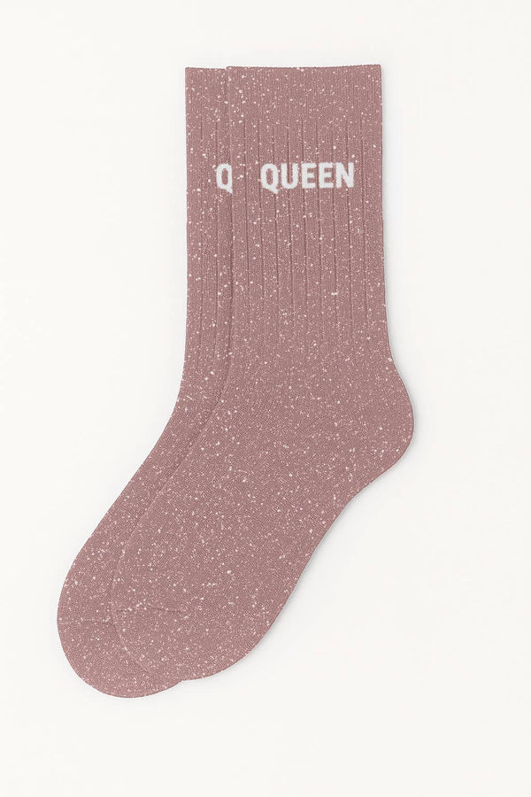 Chaussettes à Paillettes Queen Rose Gold – Gleety