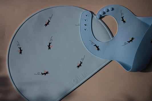 Siliconen placemat in pilotenmodel - Lichtblauw