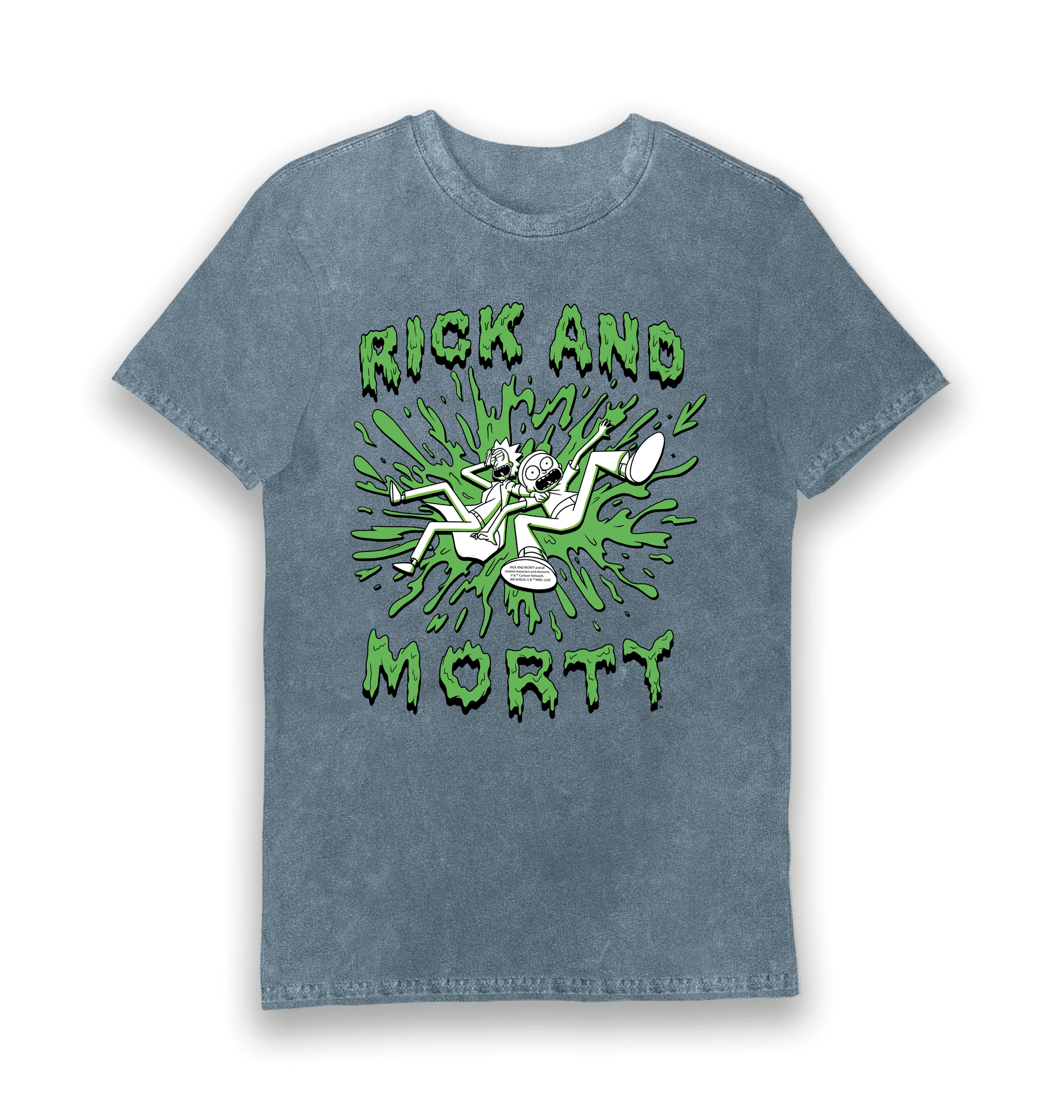 T-shirt adulte Rick and Morty Slime bleu Eco Wash