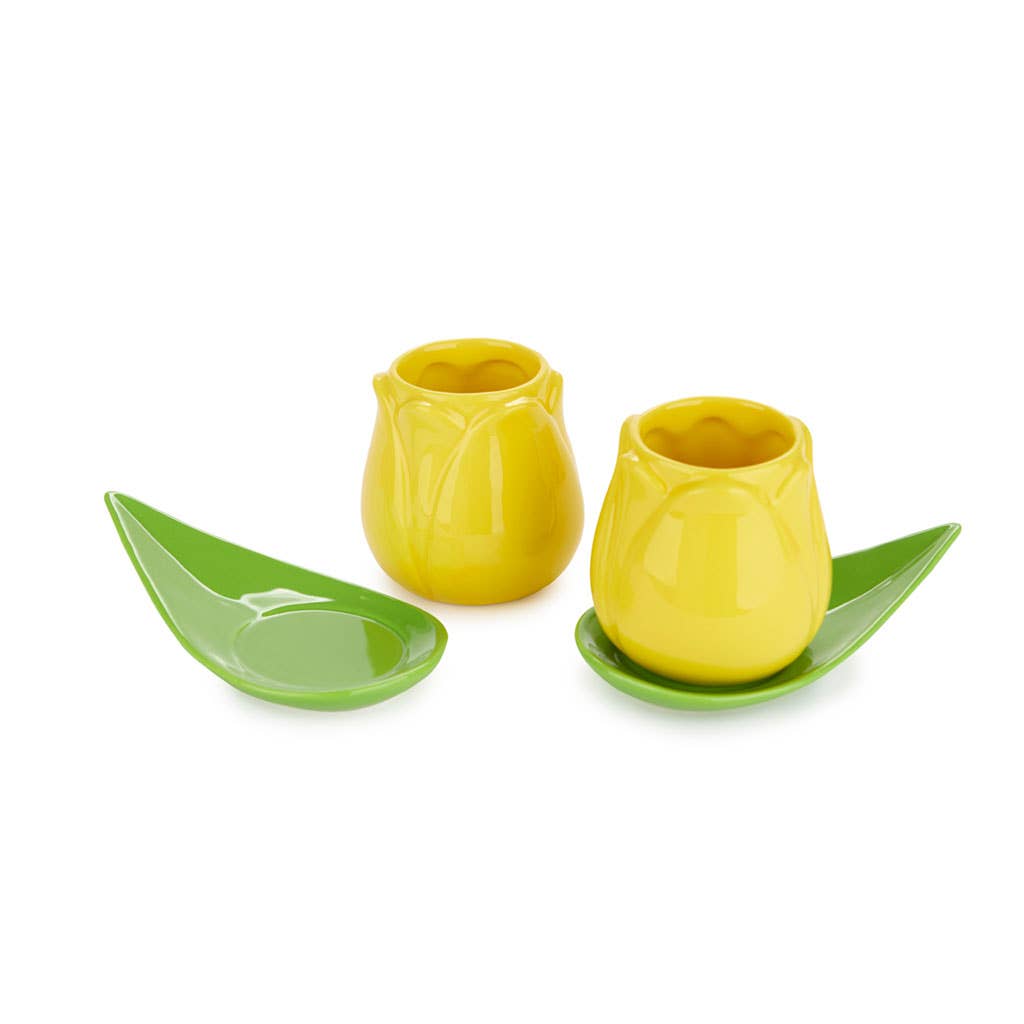 Ensemble de tasses à café Tulipe Jaune