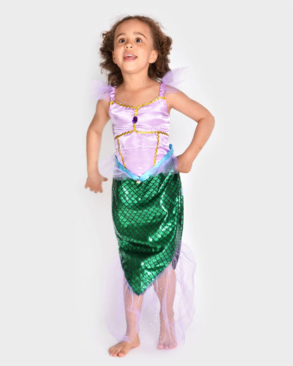 Robe de sirène 110-116 cm pour enfants de 4 à 6 ans