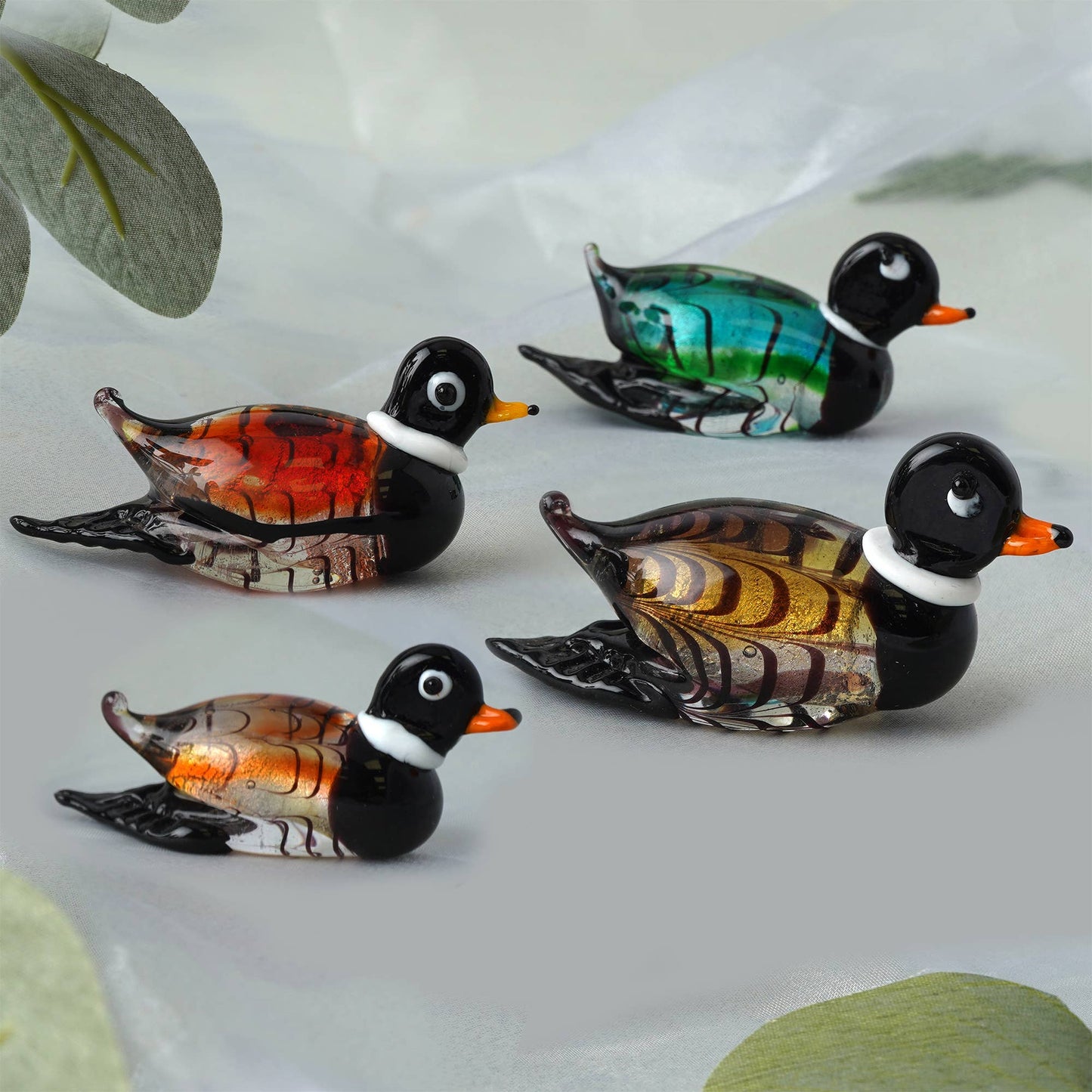 Figurine en verre Canard 4-Pack