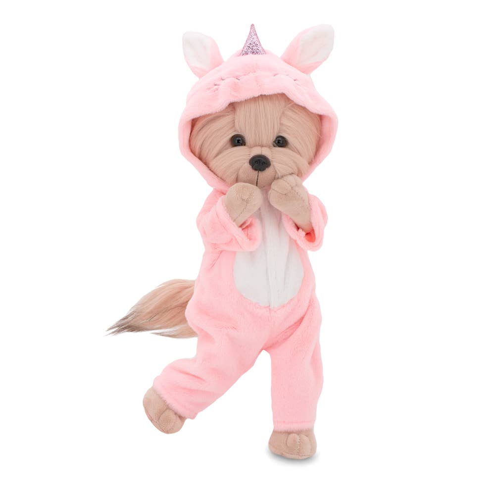 Peluche de perro Lucky Yoyo: Unicornio - 38 cm