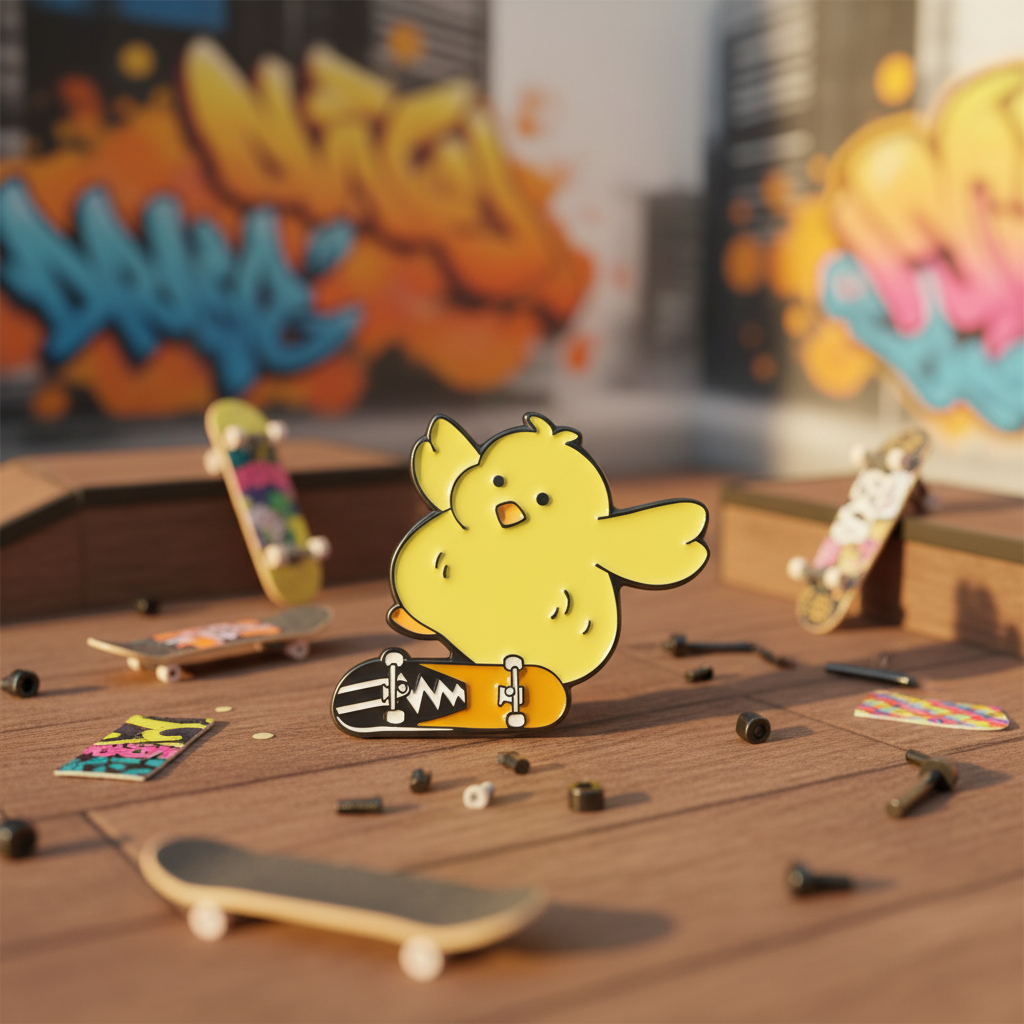 Pin de chica patinadora