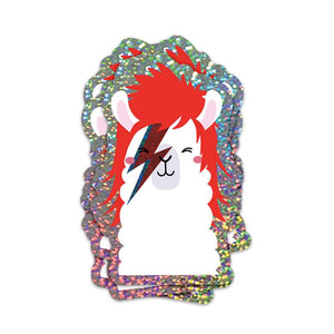 Adesivo con lama scintillante David Bowie Ziggy Stardust