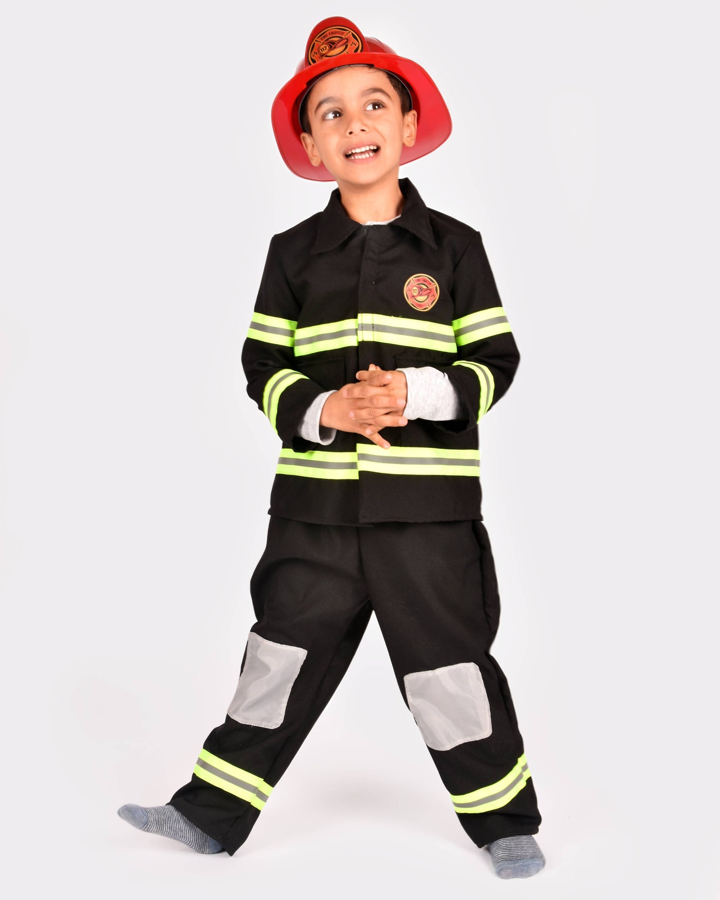 Déguisement de pompier Den Goda Fen 4-6 ans, taille 110-116, 4 pièces