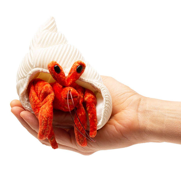 Marionnette à main Mini crabe ermite 2786/ Mini crabe ermite Folkmanis réaliste