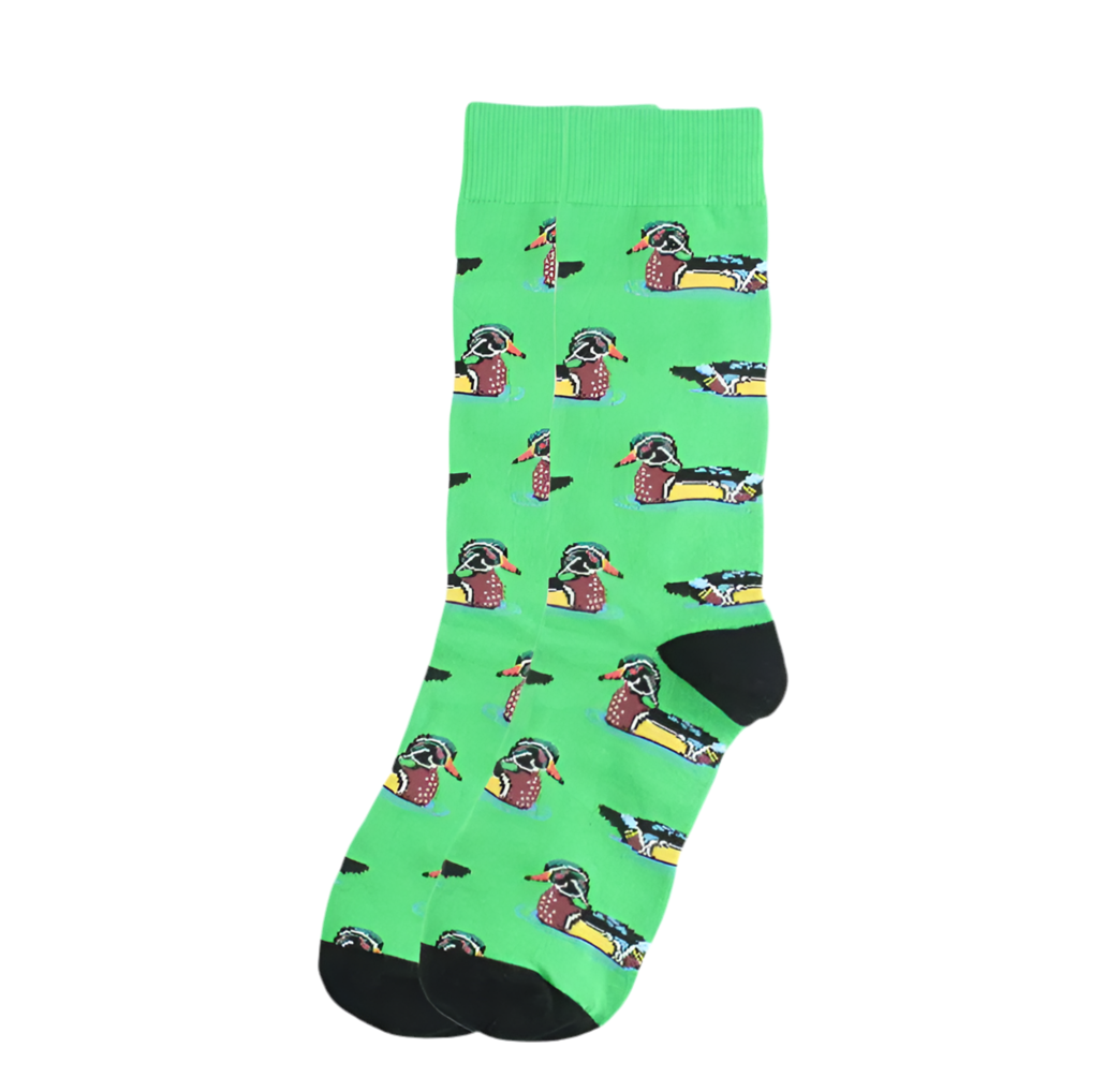 Neon Mallard Duck Socks
