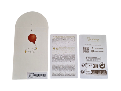 Calentador de manos grande de peluche con forma de ganso | blanco