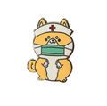 Shiba Inu Nurse Dog Pin