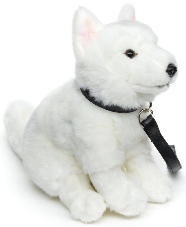 Peluche Chiot berger suisse assis avec laisse Uni Toys