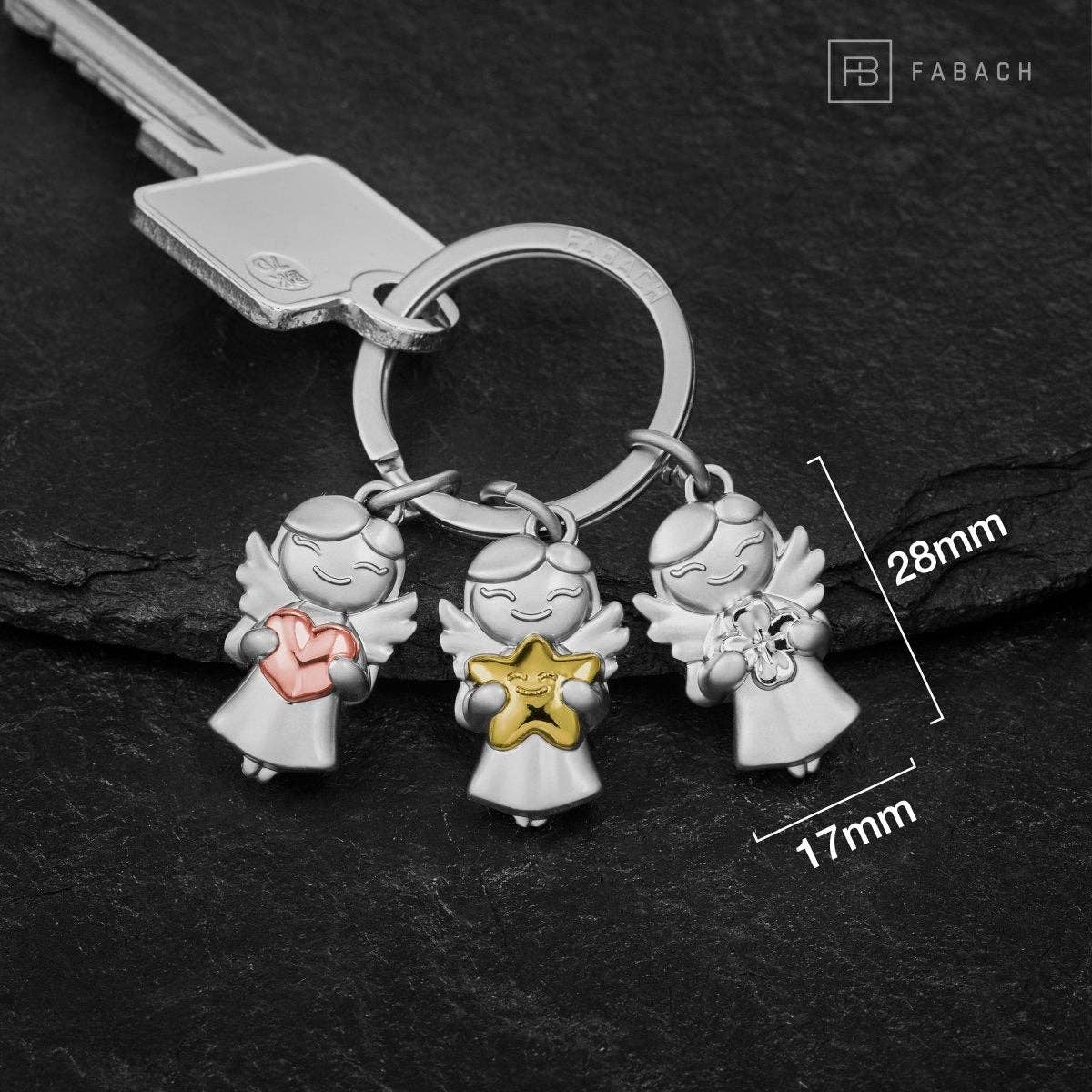 3 Guardian Angels Keychain