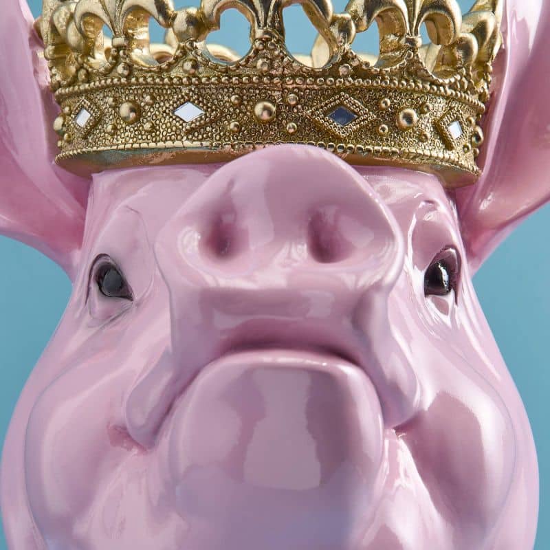 Tirelire Porky M. Krone, Rose Poly, 34 x 24 x 28 cm