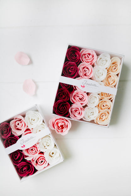 Set de regalo de lujo de 12 rosas de baño