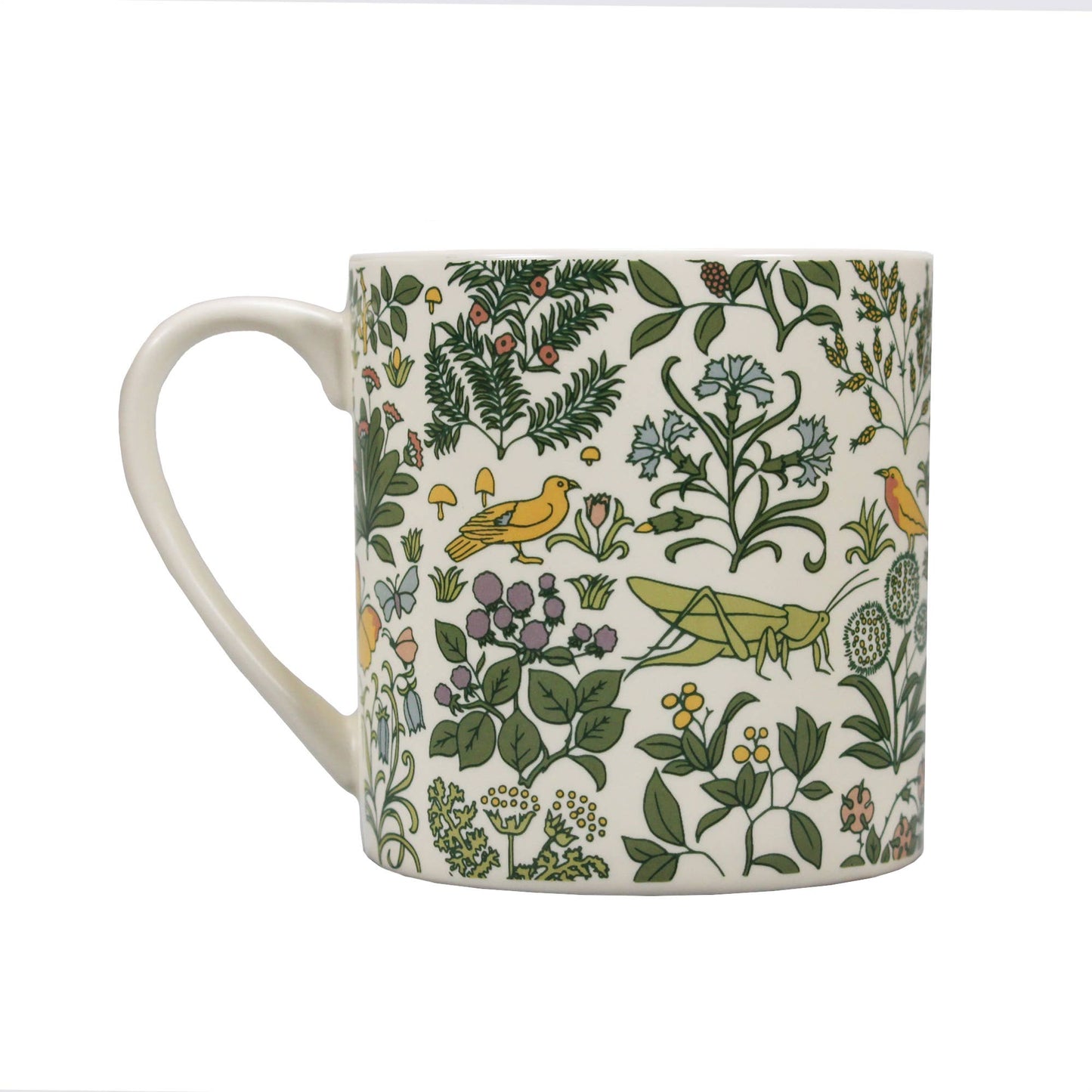 Tazza in ceramica Voysey Giardino botanico Fauna selvatica Crema