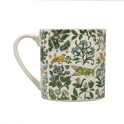 Tazza in ceramica Voysey Giardino botanico Fauna selvatica Crema