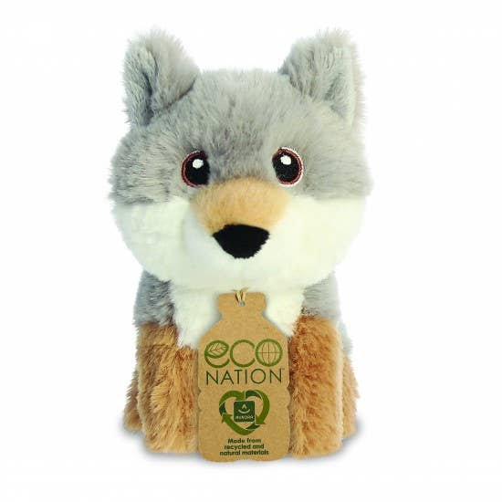 Mini lobo de peluche Eco Nation