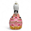 Boule de Noël Chat noir et blanc Marie-Antoinette « Let Them Eat Cake »