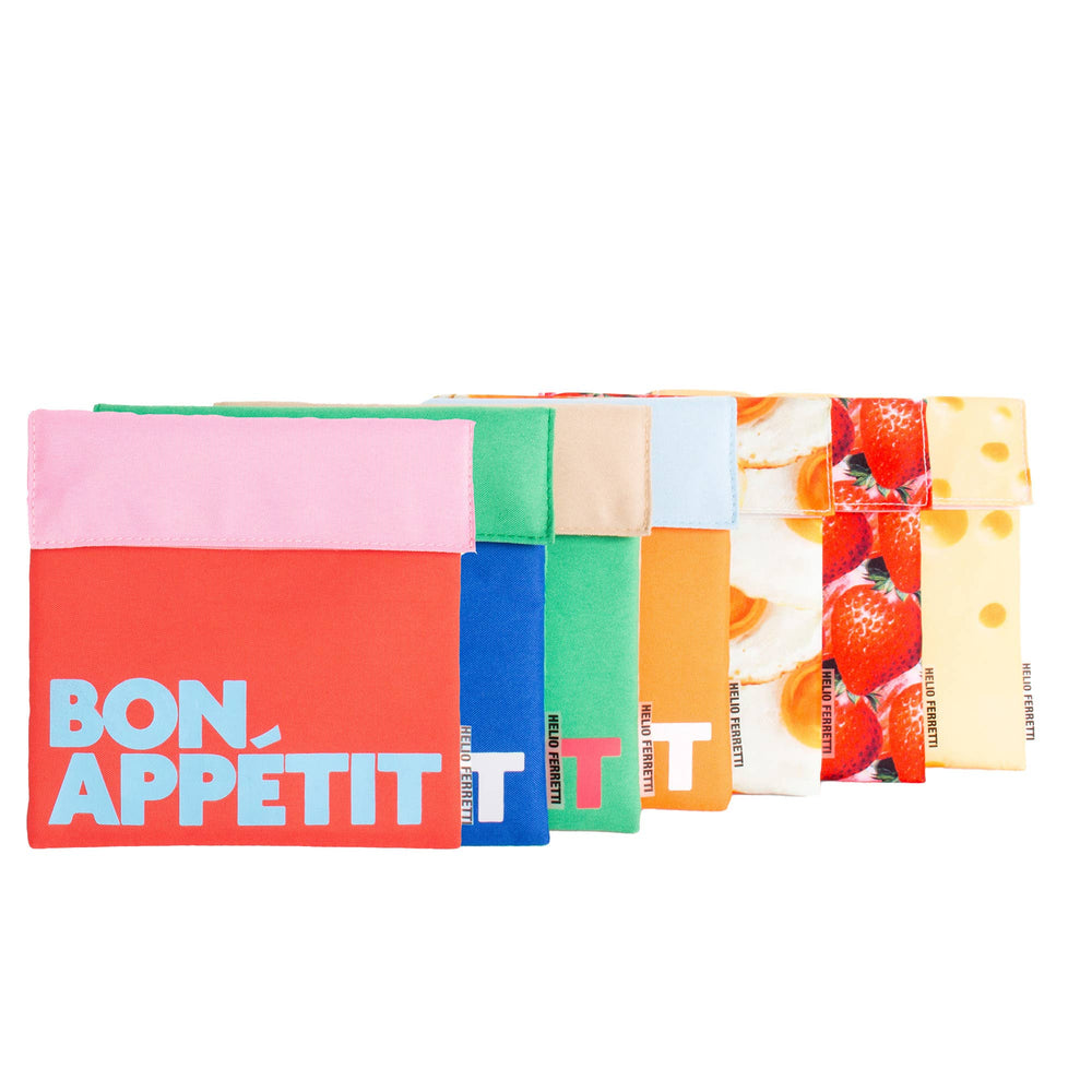 Vlekbestendig oranje lunchtasje “Bon Appétit”