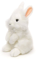 Peluche Lapin Angora Blanc Debout