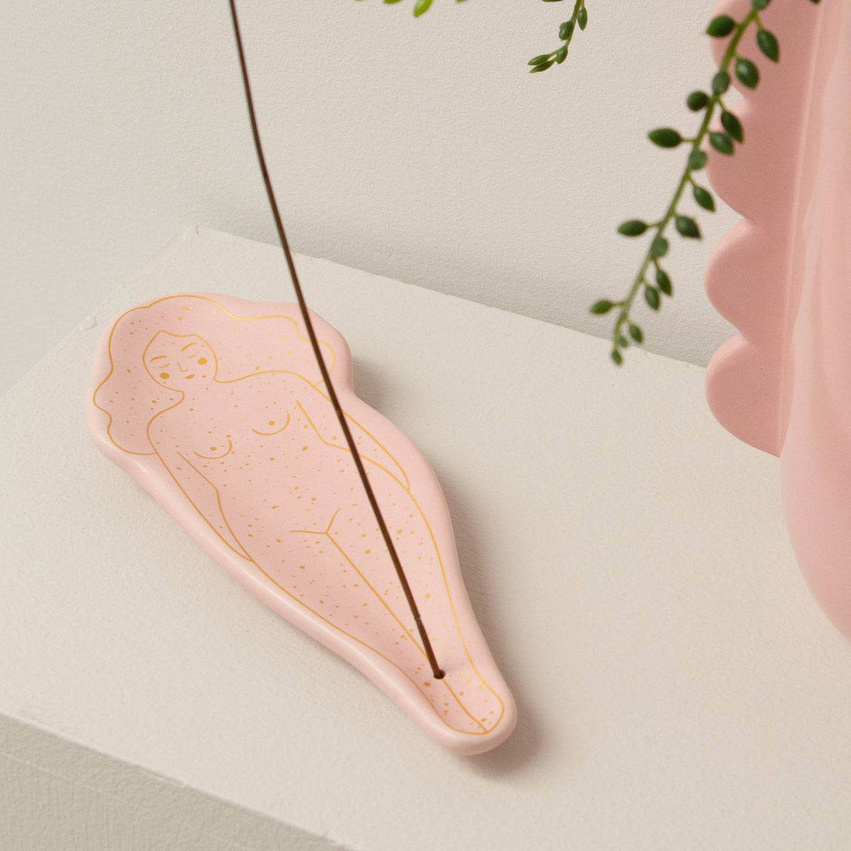 Hand-Painted Pink Breasts Incense Burner