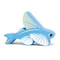 Figura de animal marino de madera: pez volador