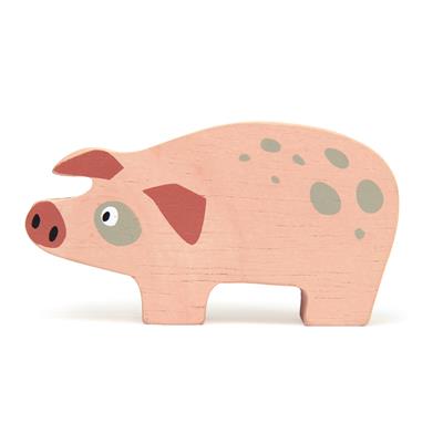 Tender Leaf Animaux: ANIMAL DE LA FERME/COCHON, en bois, 3+