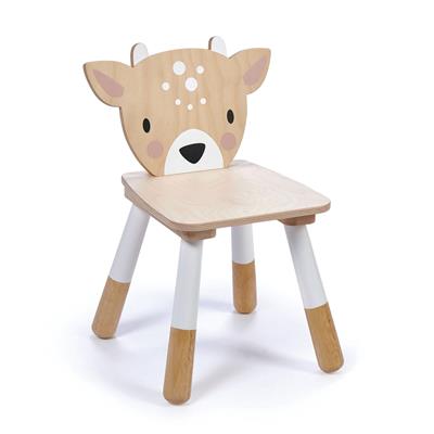 Tender Leaf Meubles: CHAISE FORÊT/CERF 32x30x47,5cm, en bois, en boîte 30x39x9,5cm, 3+