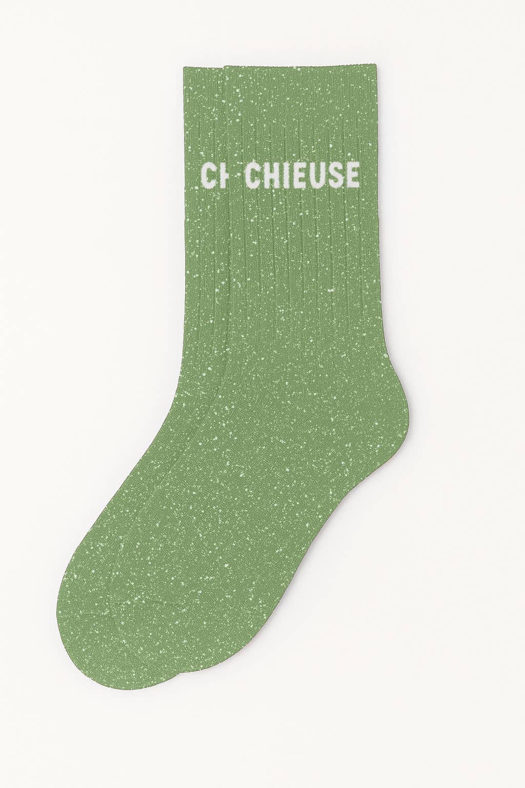 Chaussettes à Paillettes Chieuse Vert Amande
