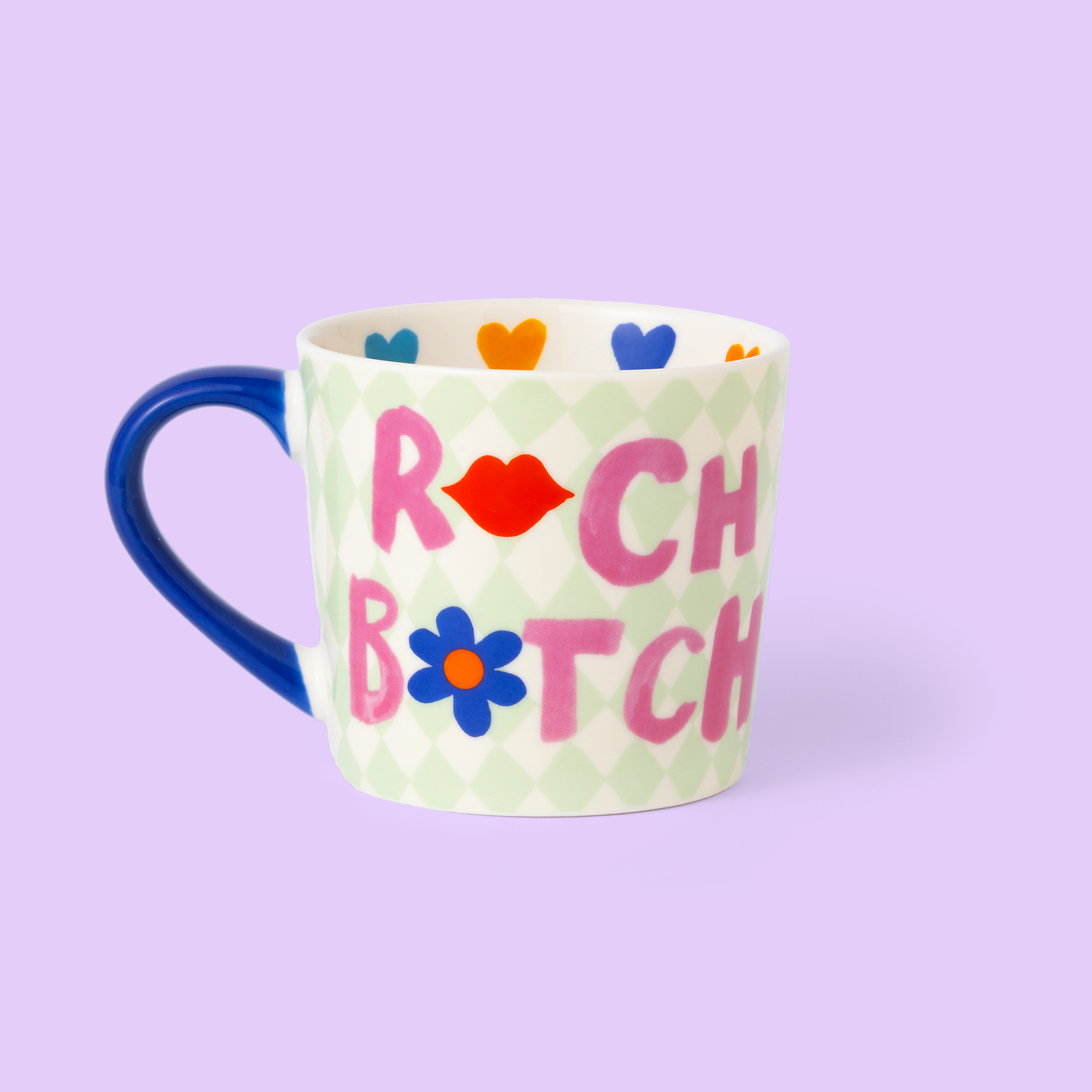 Girly Mug "R*ch B*tch"