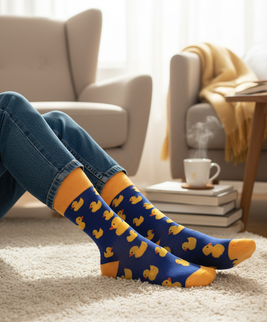 Calcetines de patitos de goma