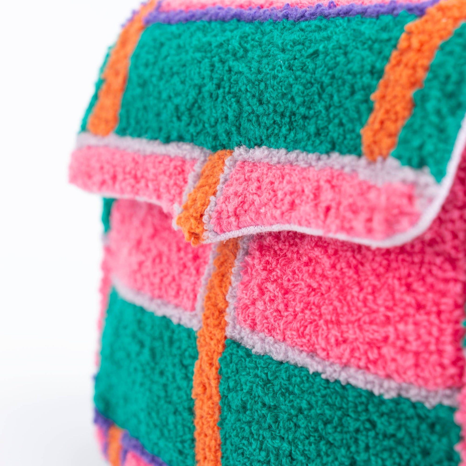 Petit Sac D'épaule Rose avec Détail Tufté Helio Ferretti Vue 3