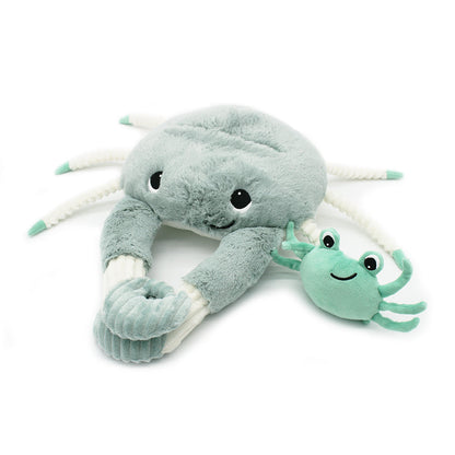 Peluche crabe Cassecou maman et son bébé menthe – Les Ptipotos