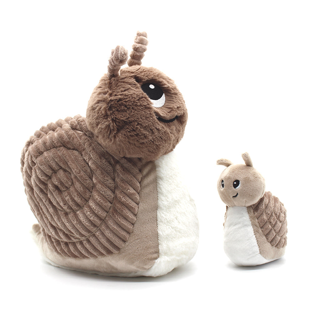 Peluche escargot Speedou maman et son bébé marron beige – Les Ptipotos