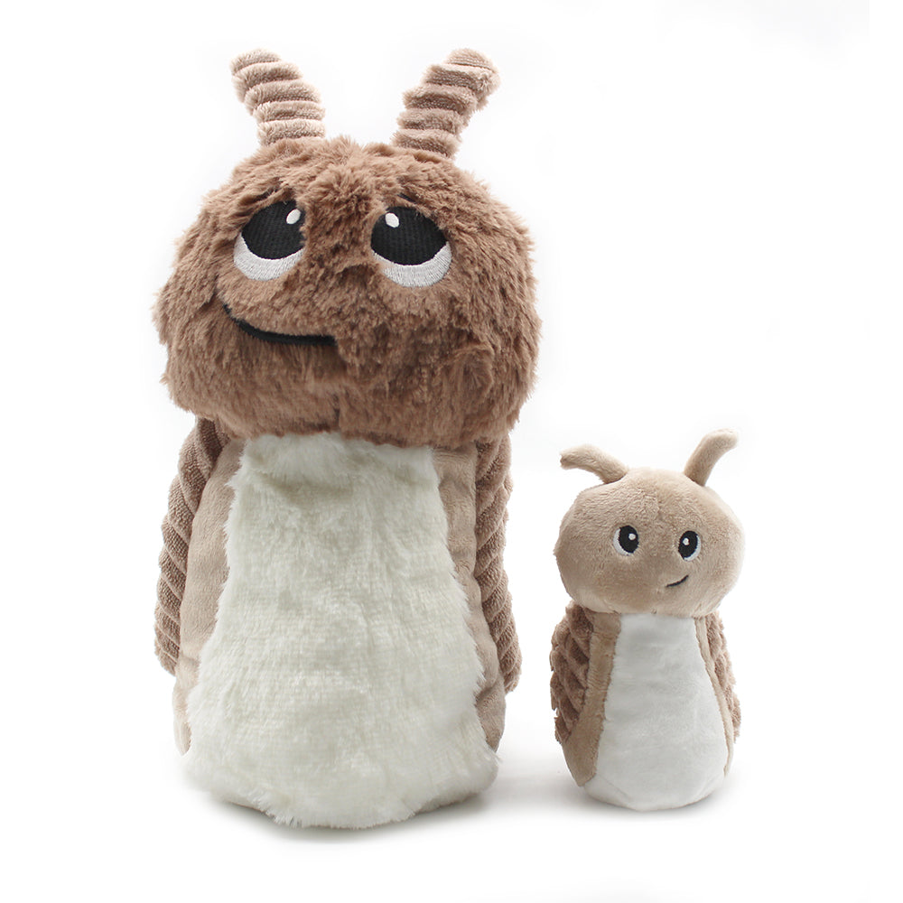 Peluche escargot Speedou maman et son bébé marron beige – Les Ptipotos – vue 5