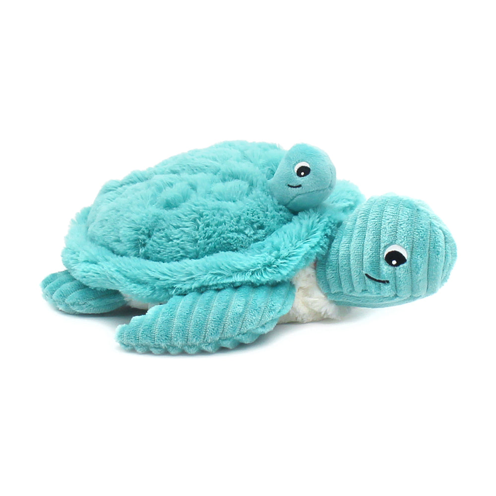 Peluche tortue Sauvenou maman et son bébé bleu aqua – Les Ptipotos