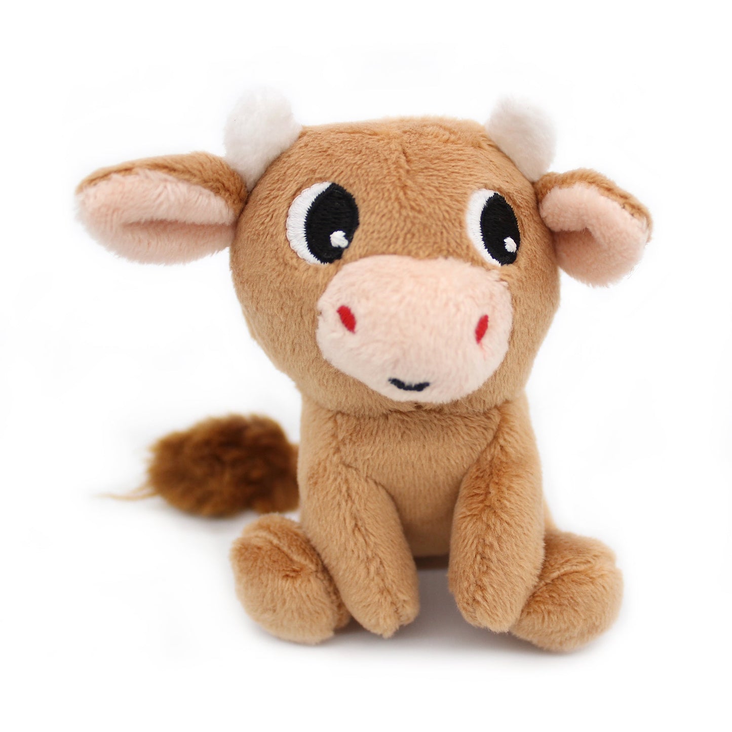 Peluche vache Hindou maman et son bébé marron cassonade – Les Ptipotos – vue 9