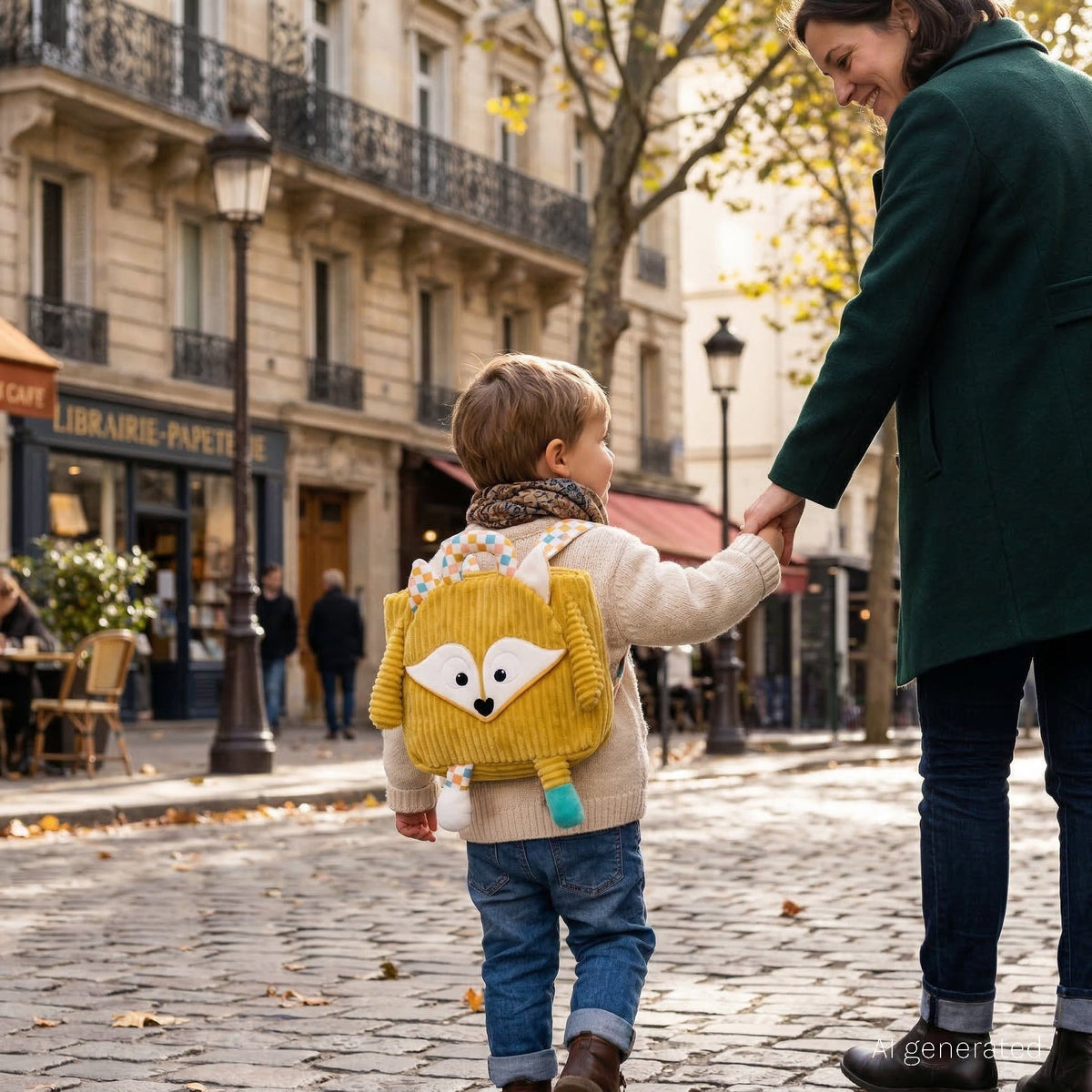 Sac à dos velours côtelé Cyranos le renard