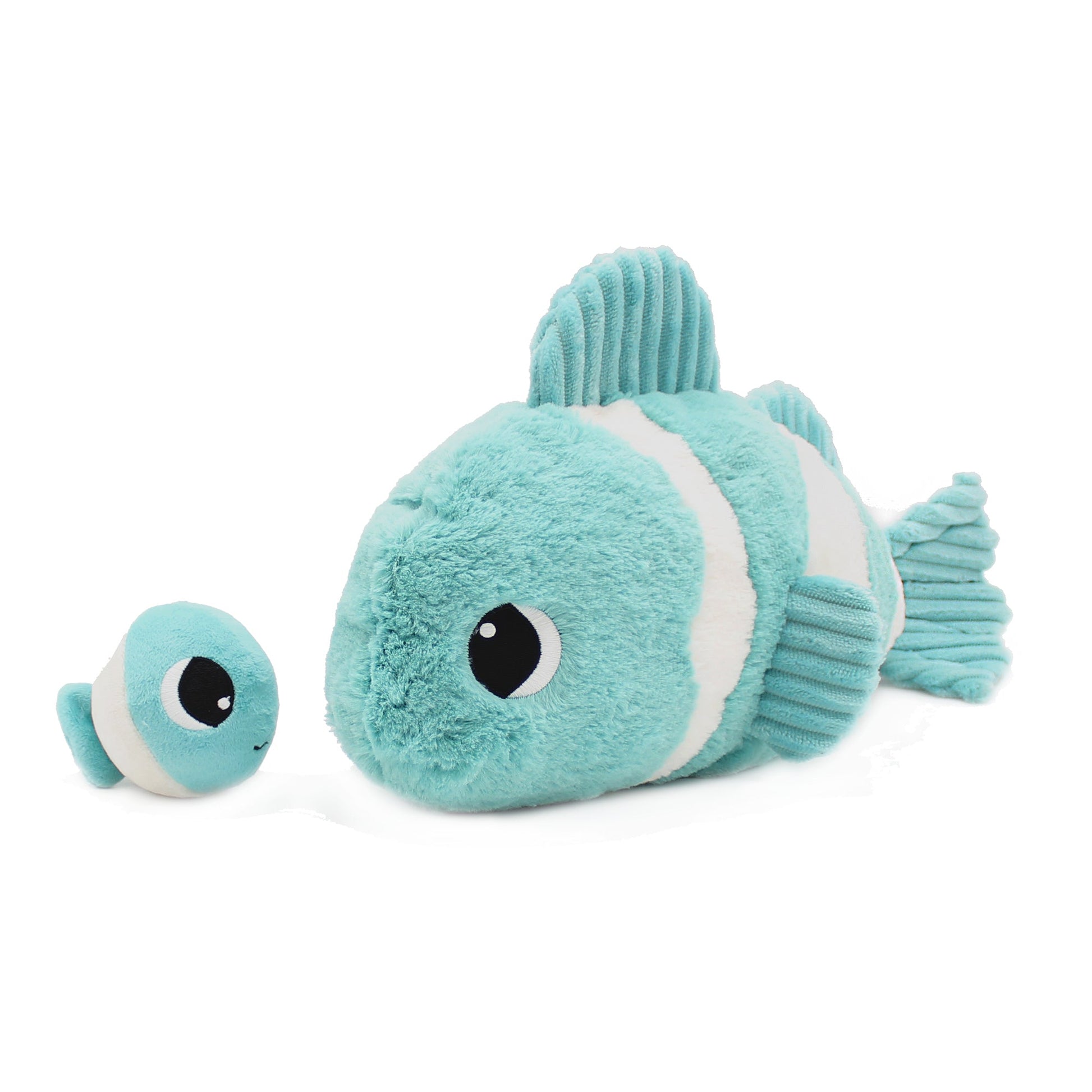 Peluche poisson-clown Bigou maman et son bébé bleu aqua – Les Ptipotos – vue 8