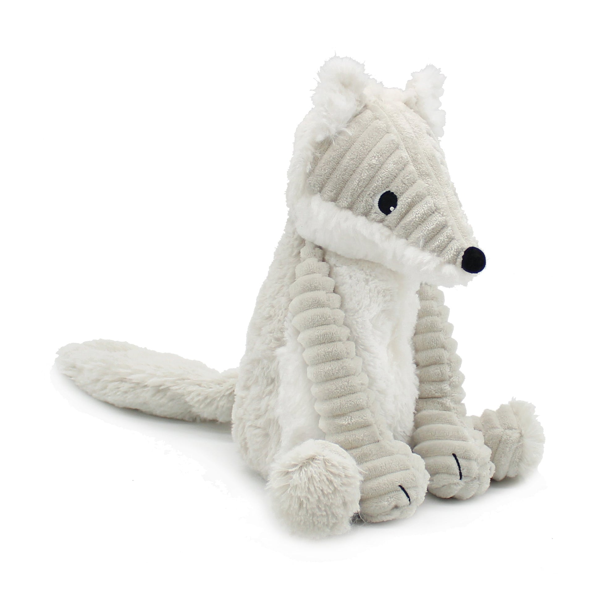 Peluche renard arctique Frimou maman et son bébé gris clair – Les Ptipotos – vue 5