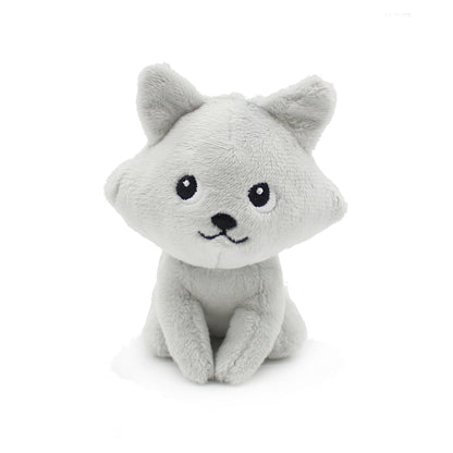 Peluche renard arctique Frimou maman et son bébé gris clair – Les Ptipotos – vue 9
