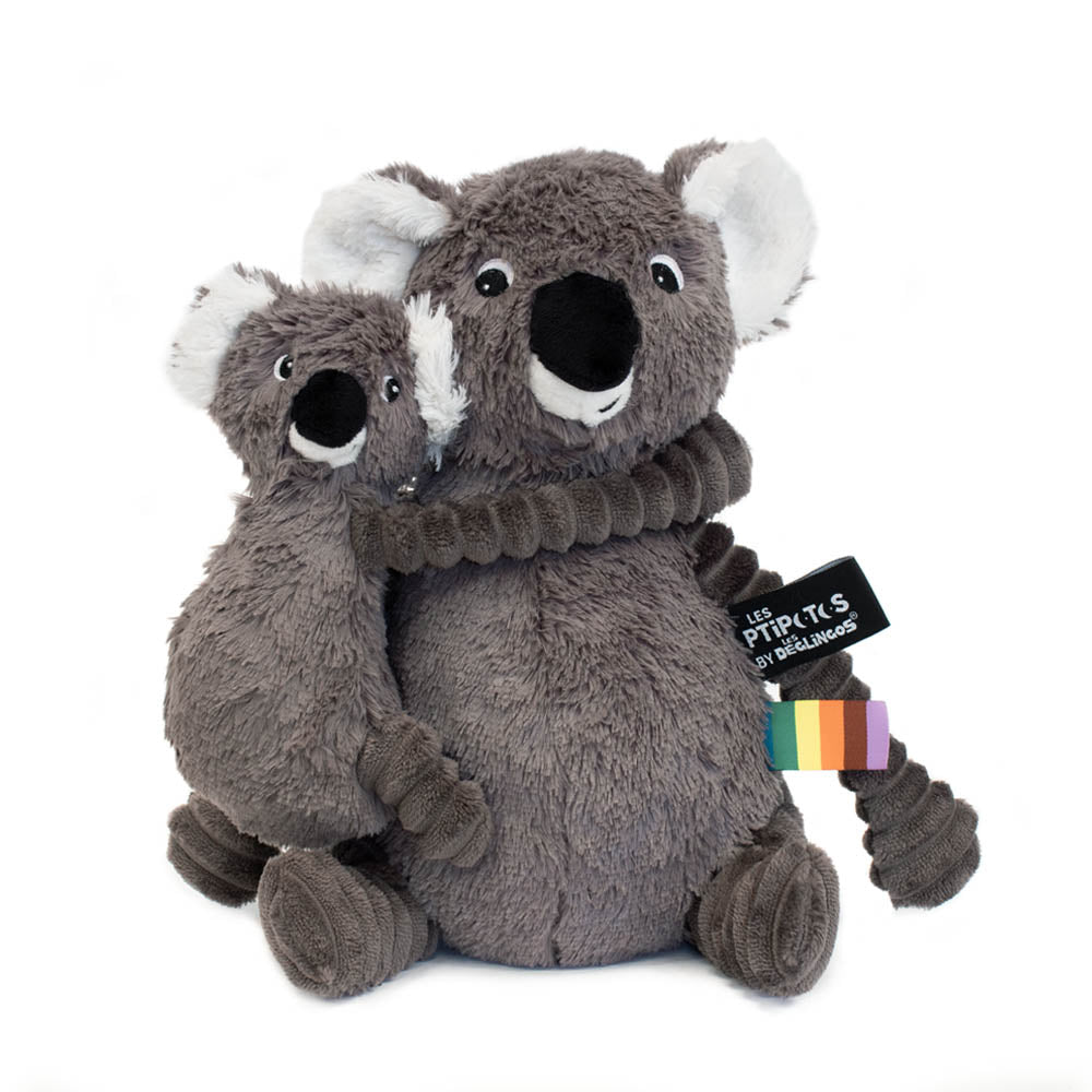 Peluche Trankilou le koala maman et son bébé gris – Les Ptipotos