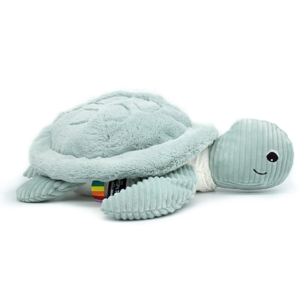 Peluche tortue géante Sauvenou maman et son bébé menthe – Les Ptipotos – vue 5